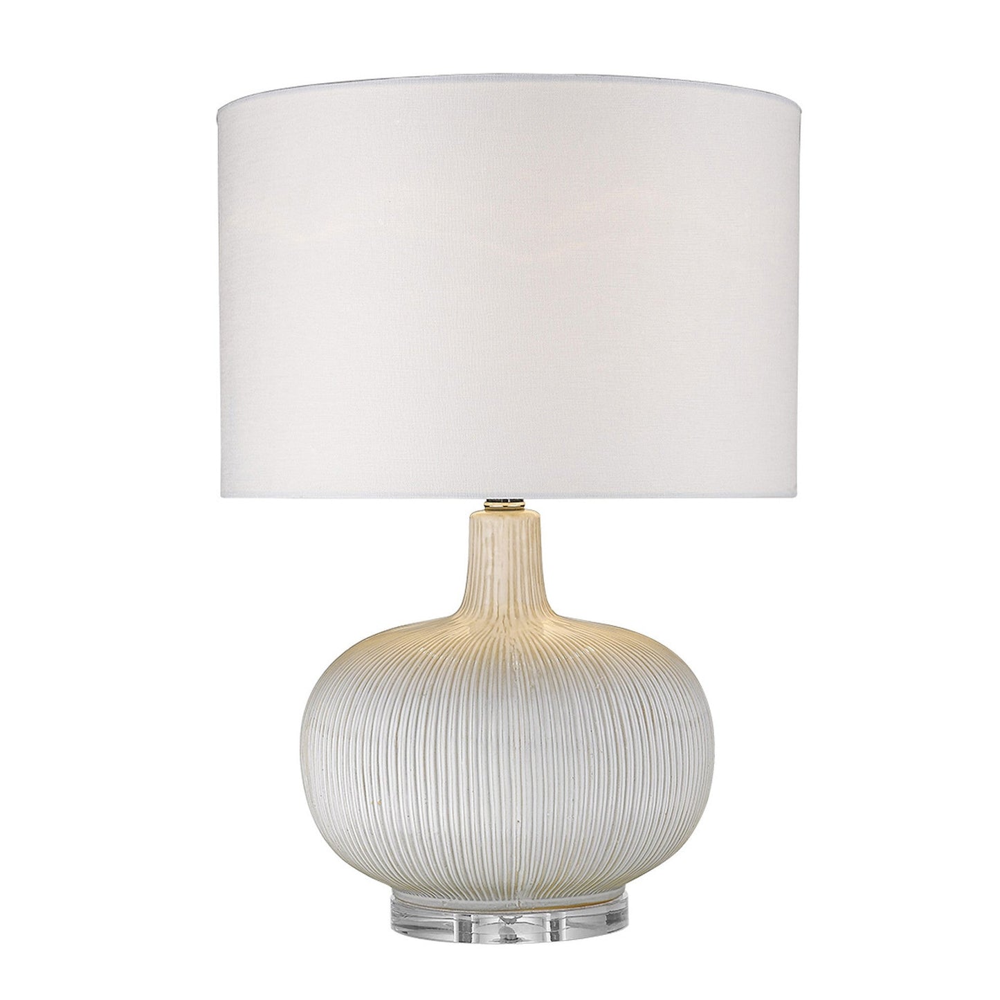 HomeRoots Trend Home 1-Light Table Lamp in Polished Nickel Finish