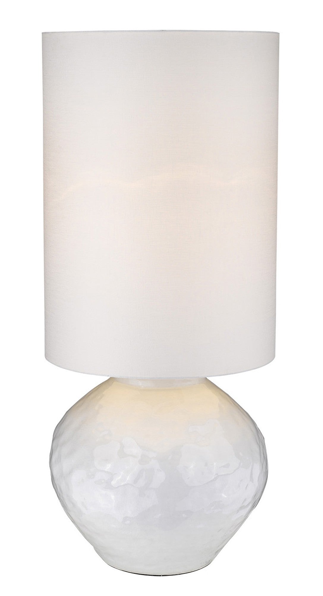 HomeRoots Trend Home 1-Light Table Lamp in Polished Nickel Finish