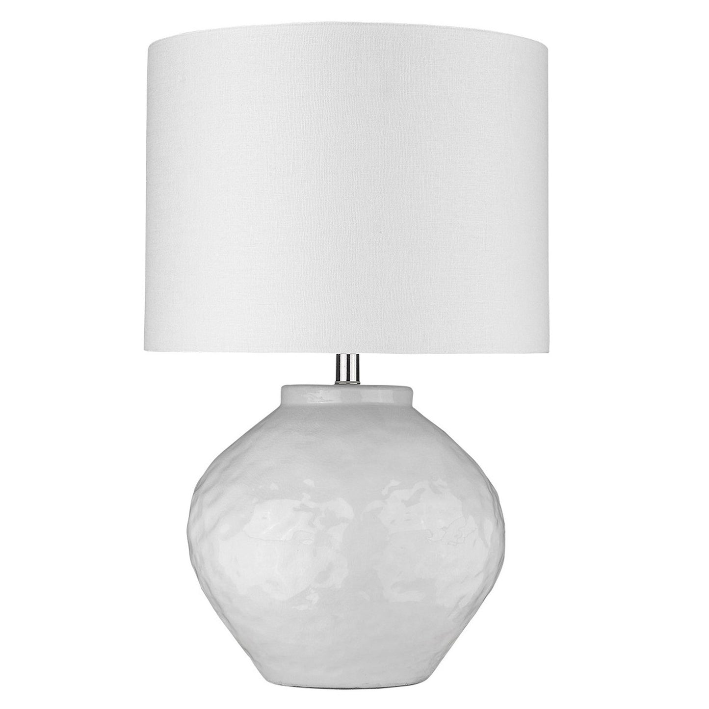 HomeRoots Trend Home 1-Light Table Lamp in Polished Nickel Finish