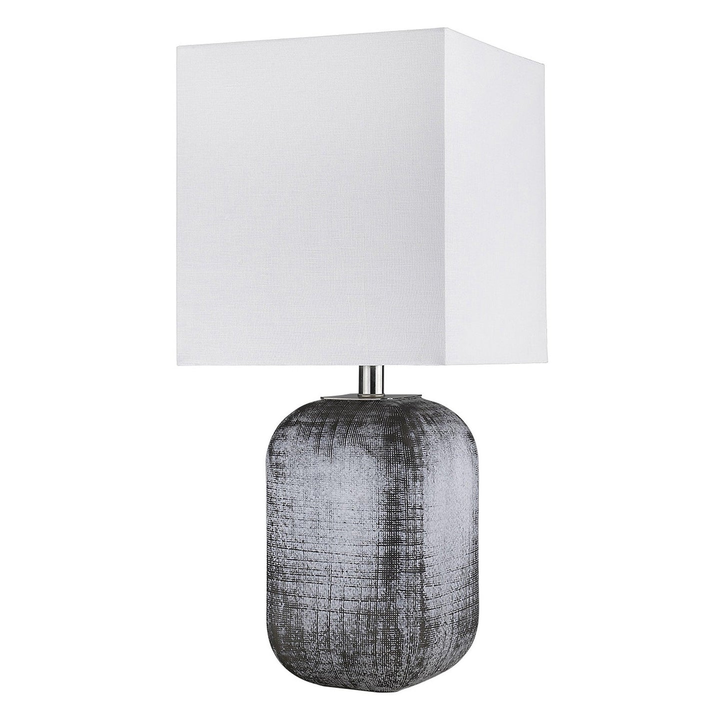 HomeRoots Trend Home 1-Light Table Lamp in Polished Nickel Finish