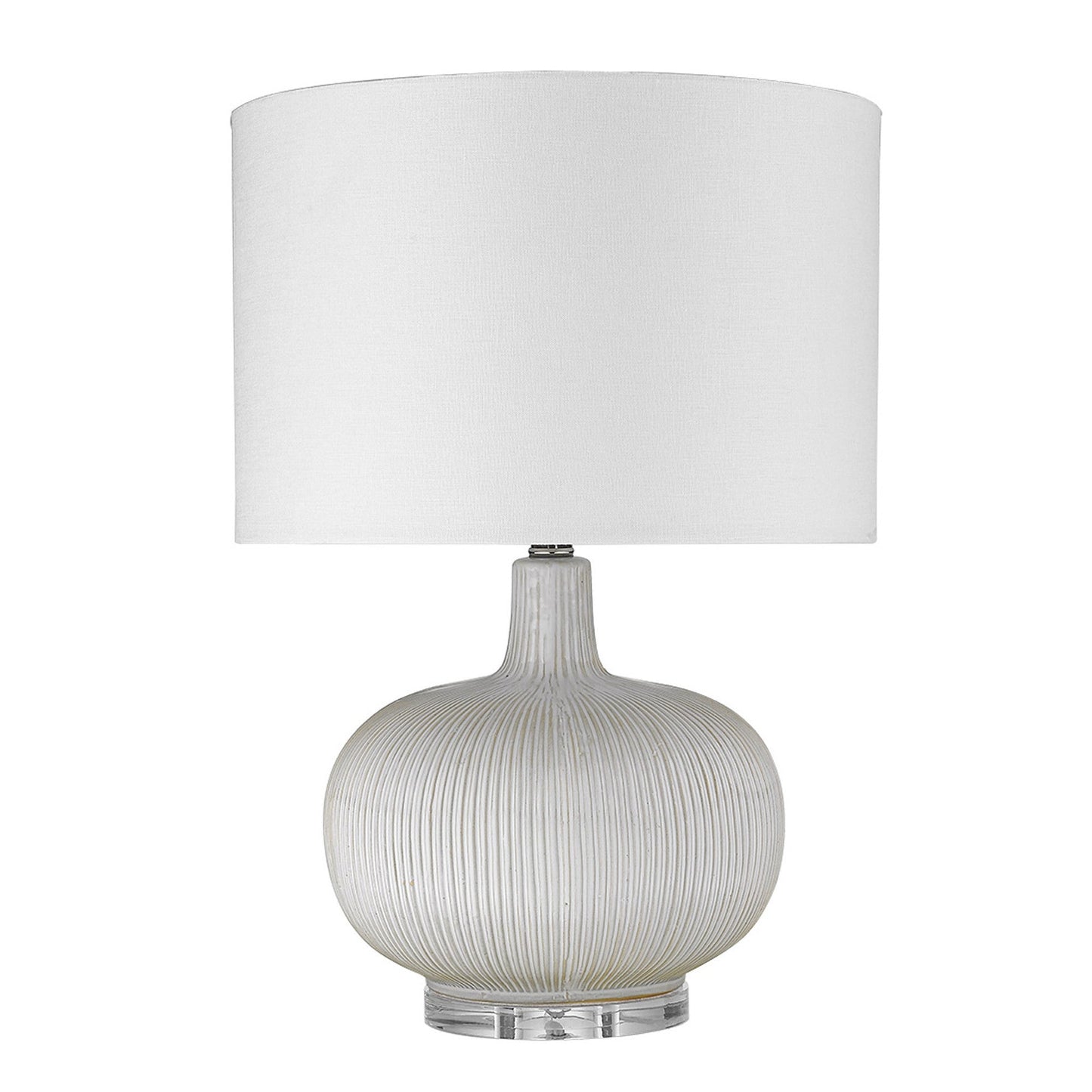 HomeRoots Trend Home 1-Light Table Lamp in Polished Nickel Finish