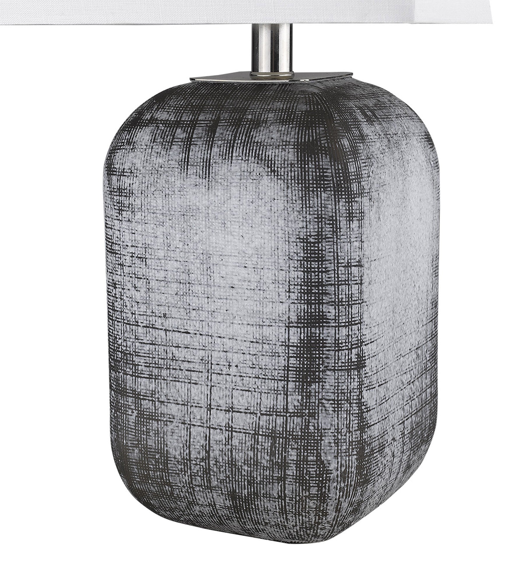 HomeRoots Trend Home 1-Light Table Lamp in Polished Nickel Finish