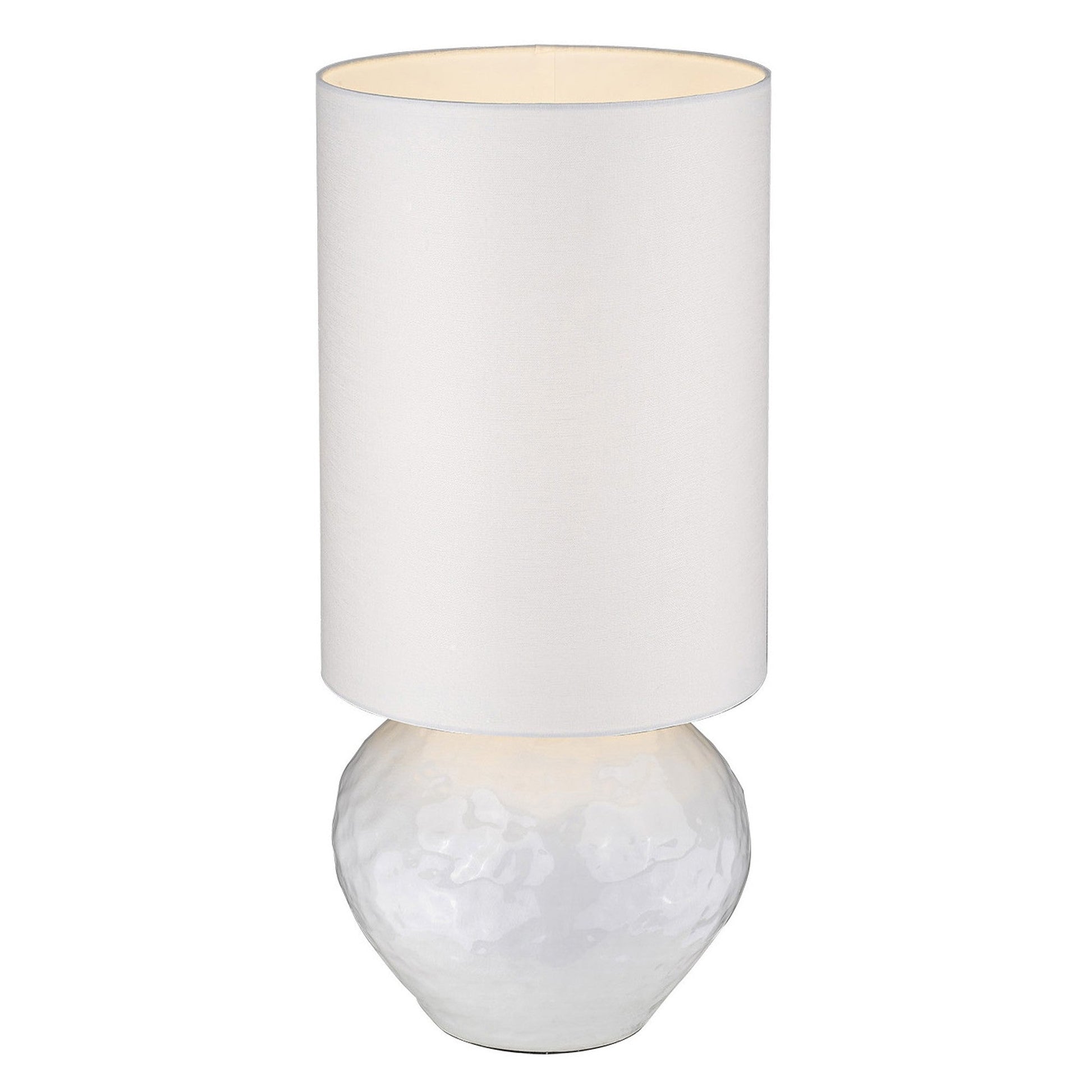 HomeRoots Trend Home 1-Light Table Lamp in Polished Nickel Finish