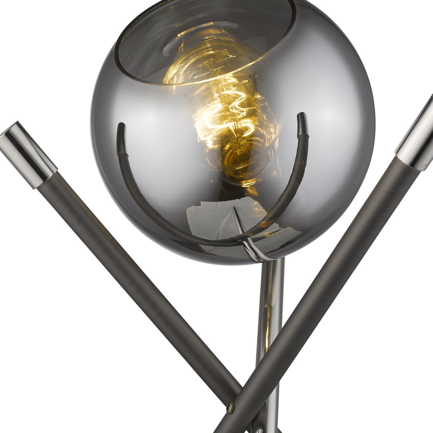 HomeRoots Trend Home 1-Light Table Lamp in Polished Nickel Finish