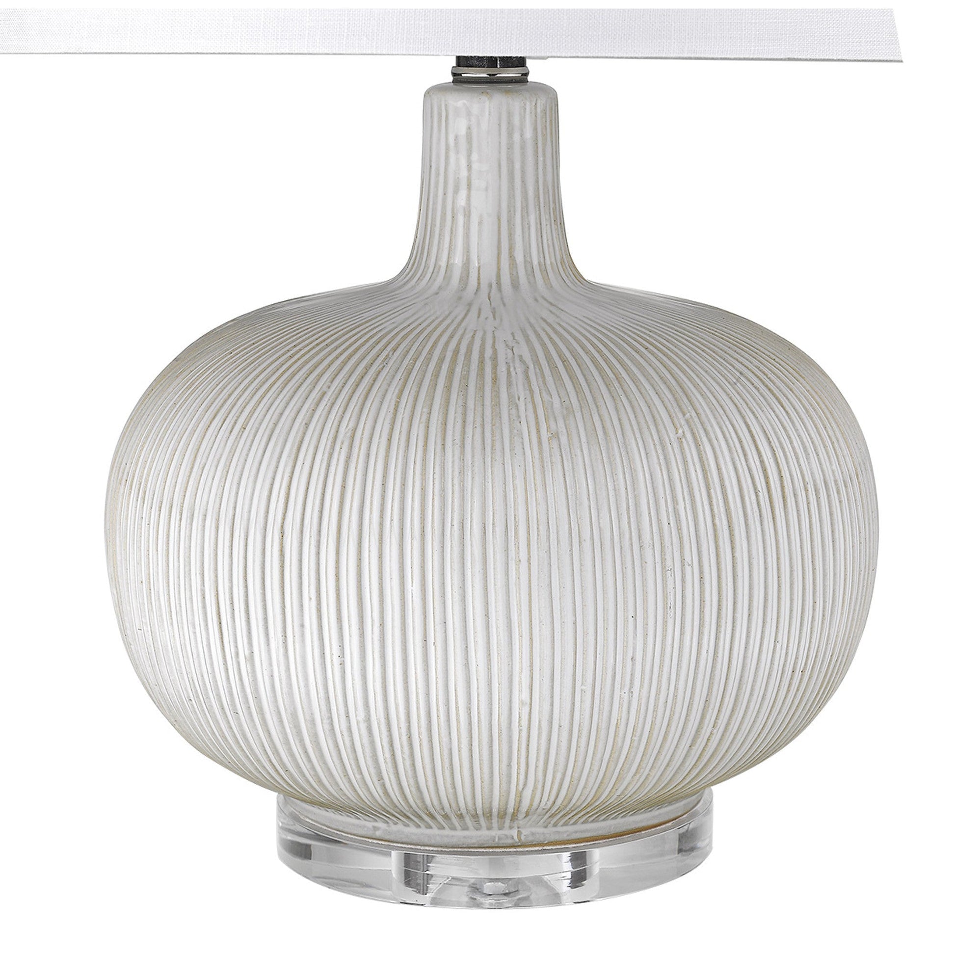 HomeRoots Trend Home 1-Light Table Lamp in Polished Nickel Finish