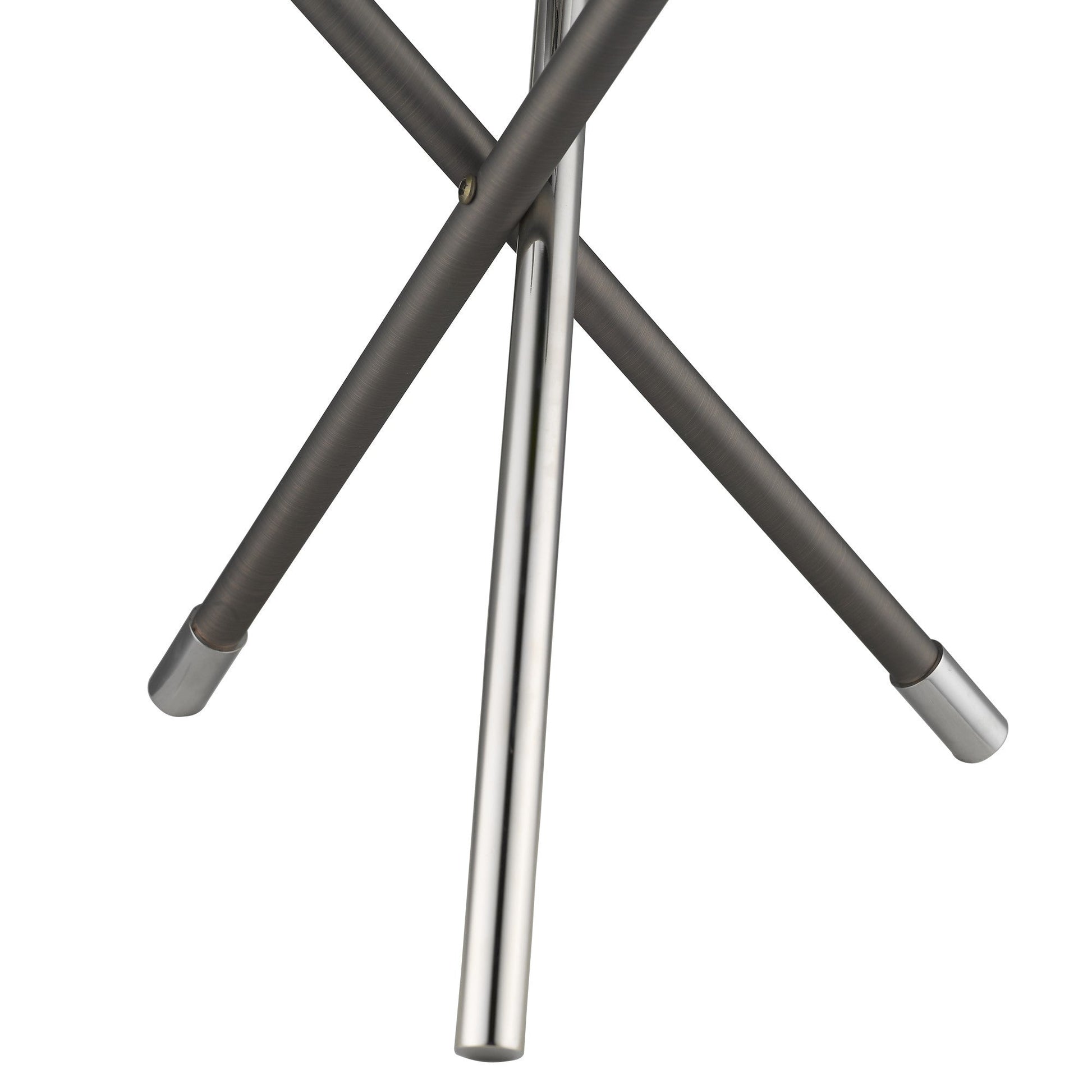 HomeRoots Trend Home 1-Light Table Lamp in Polished Nickel Finish