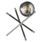 HomeRoots Trend Home 1-Light Table Lamp in Polished Nickel Finish
