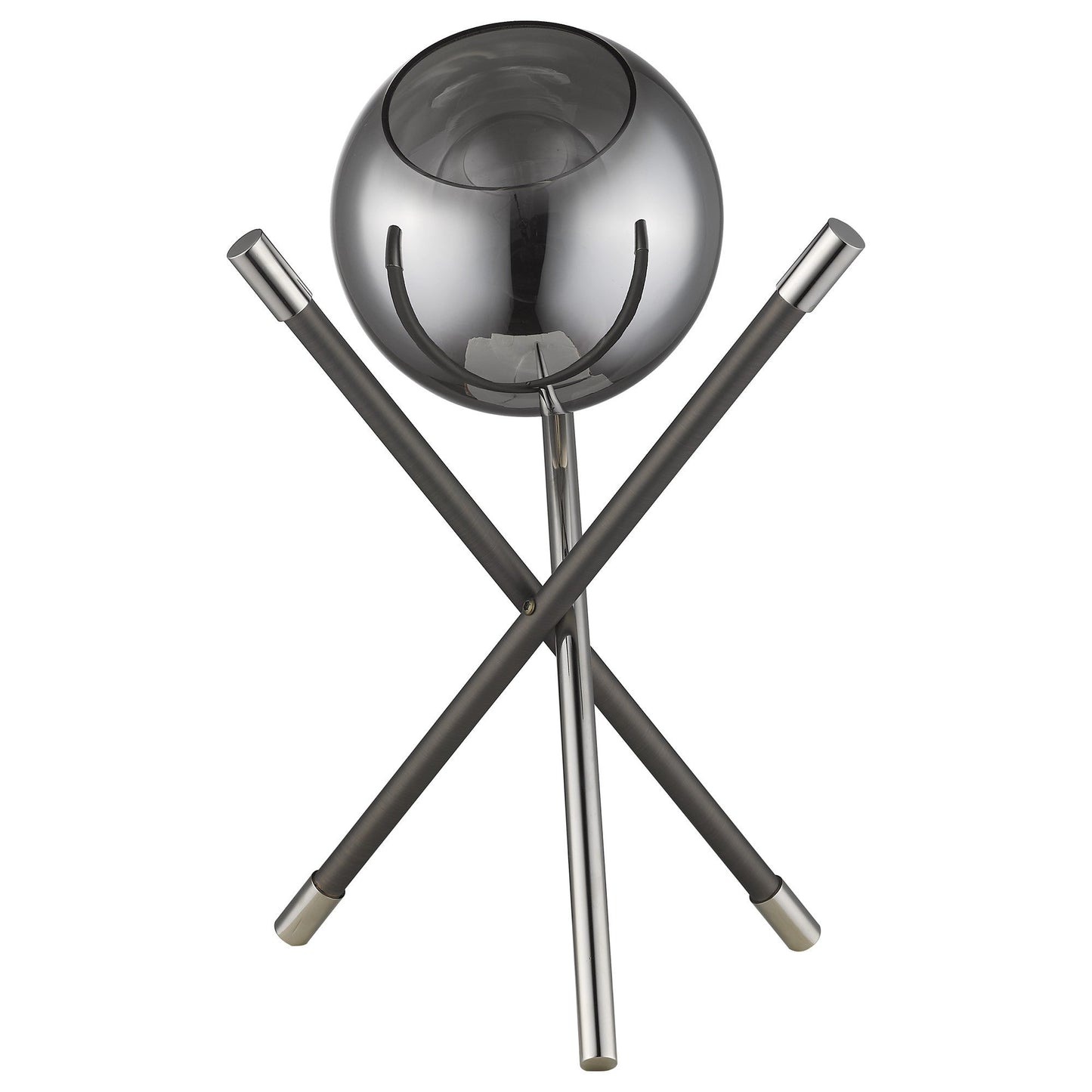 HomeRoots Trend Home 1-Light Table Lamp in Polished Nickel Finish