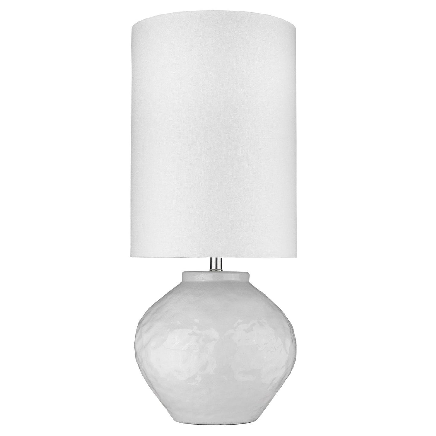 HomeRoots Trend Home 1-Light Table Lamp in Polished Nickel Finish