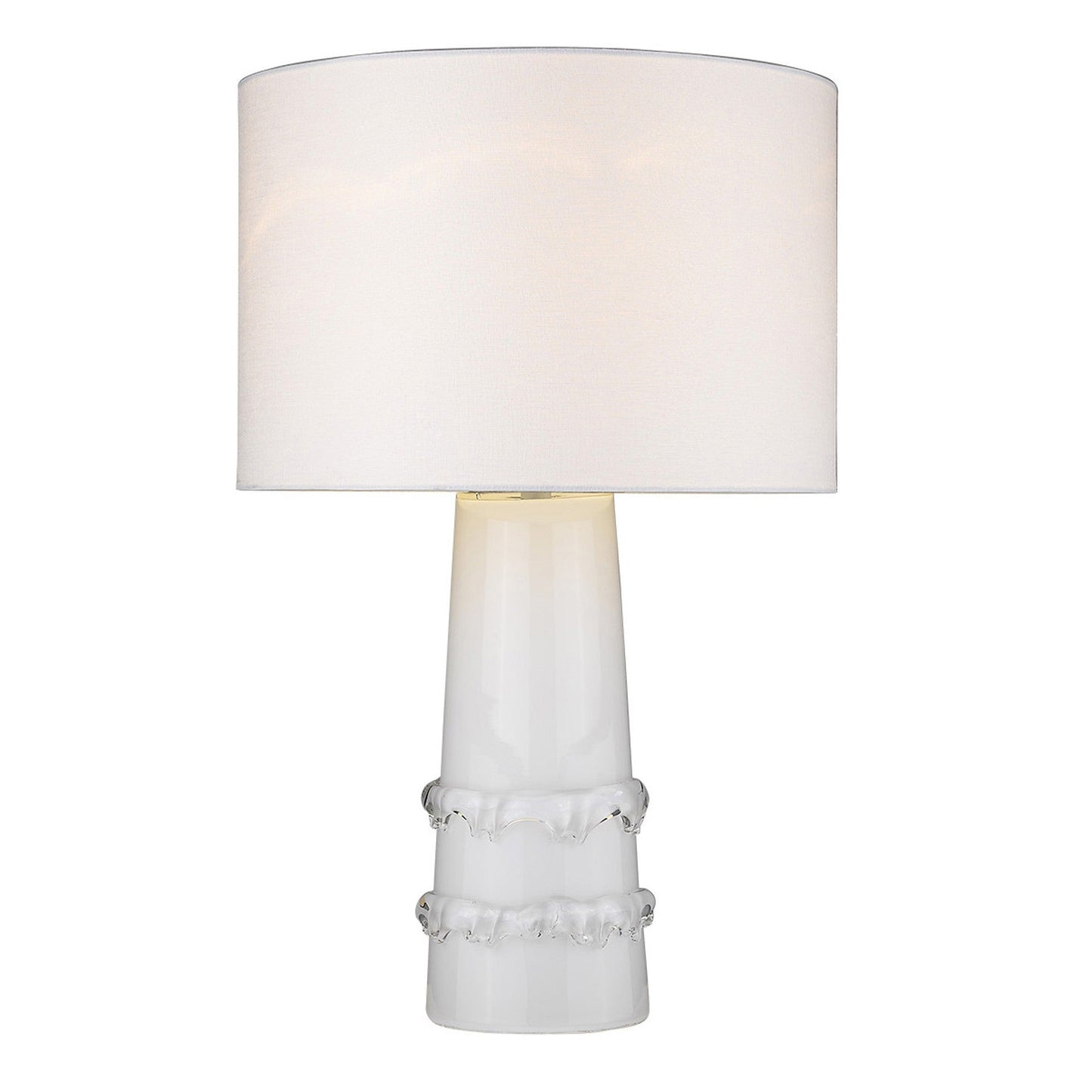 HomeRoots Trend Home 1-Light Table Lamp in White Finish