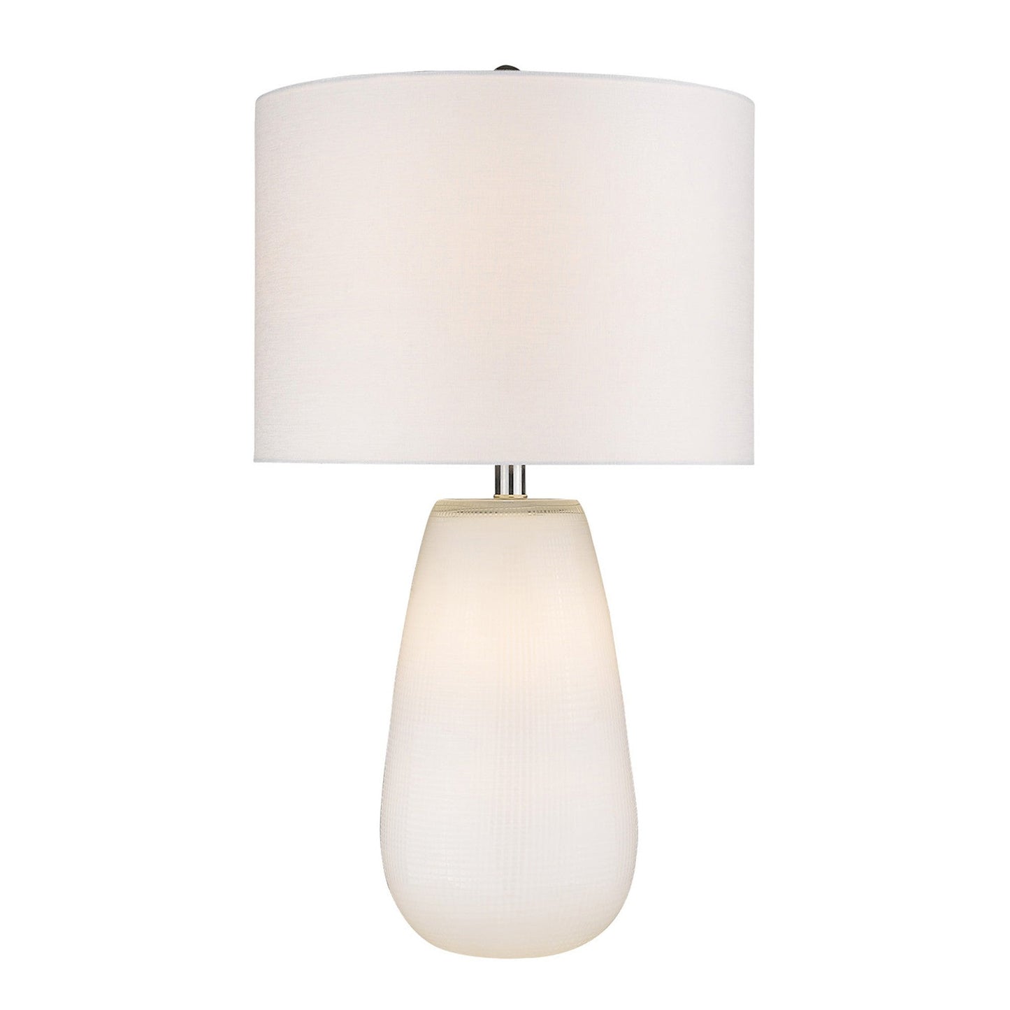 HomeRoots Trend Home 1-Light Table Lamp in White Finish