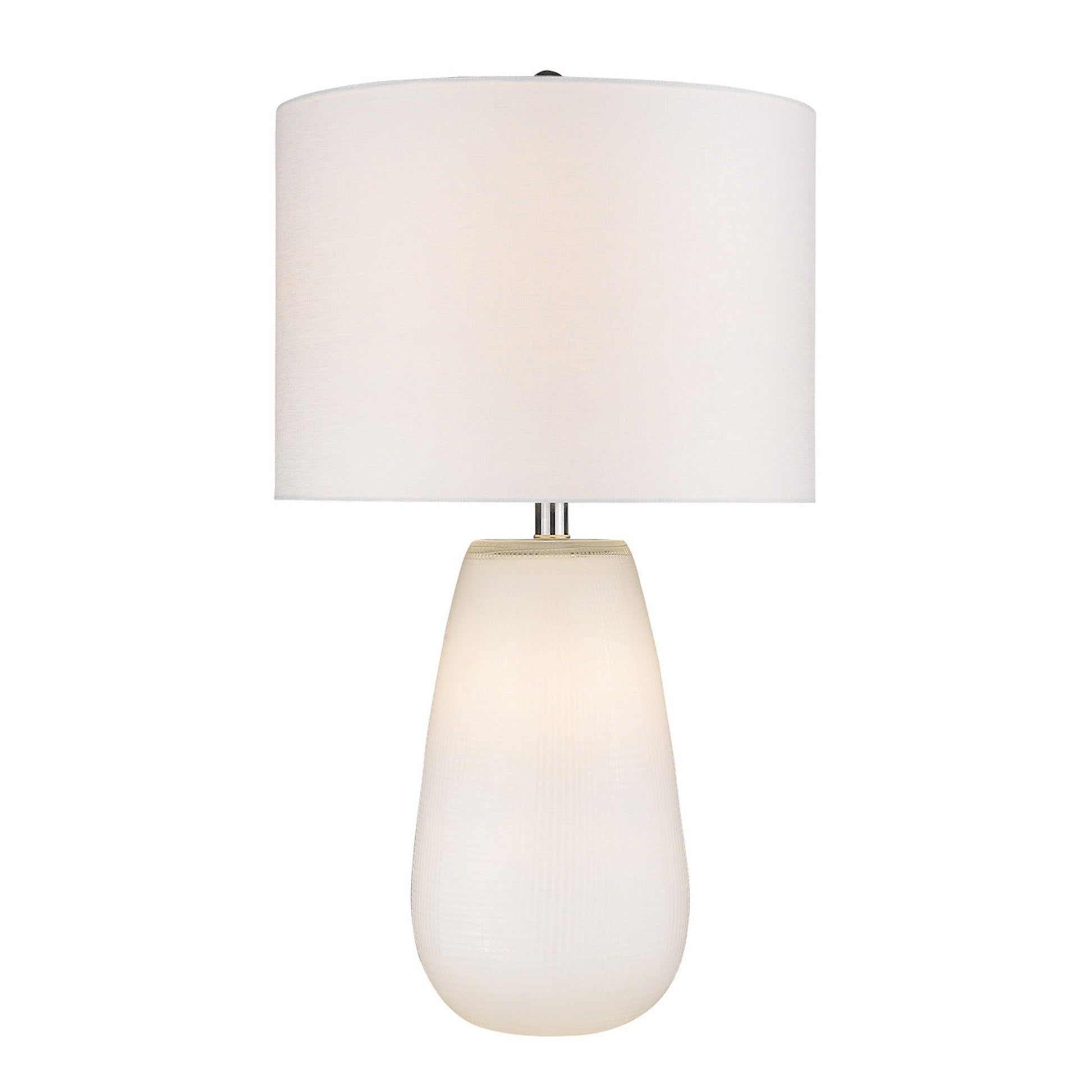 HomeRoots Trend Home 1-Light Table Lamp in White Finish