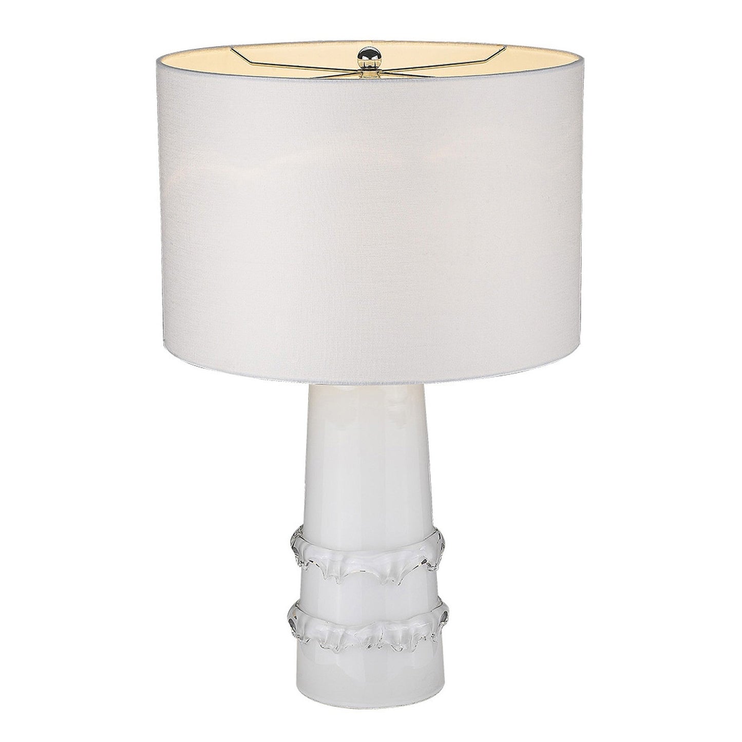 HomeRoots Trend Home 1-Light Table Lamp in White Finish