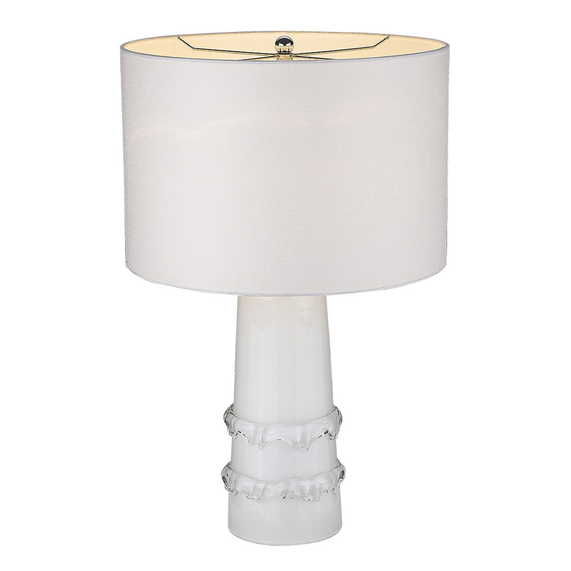 HomeRoots Trend Home 1-Light Table Lamp in White Finish