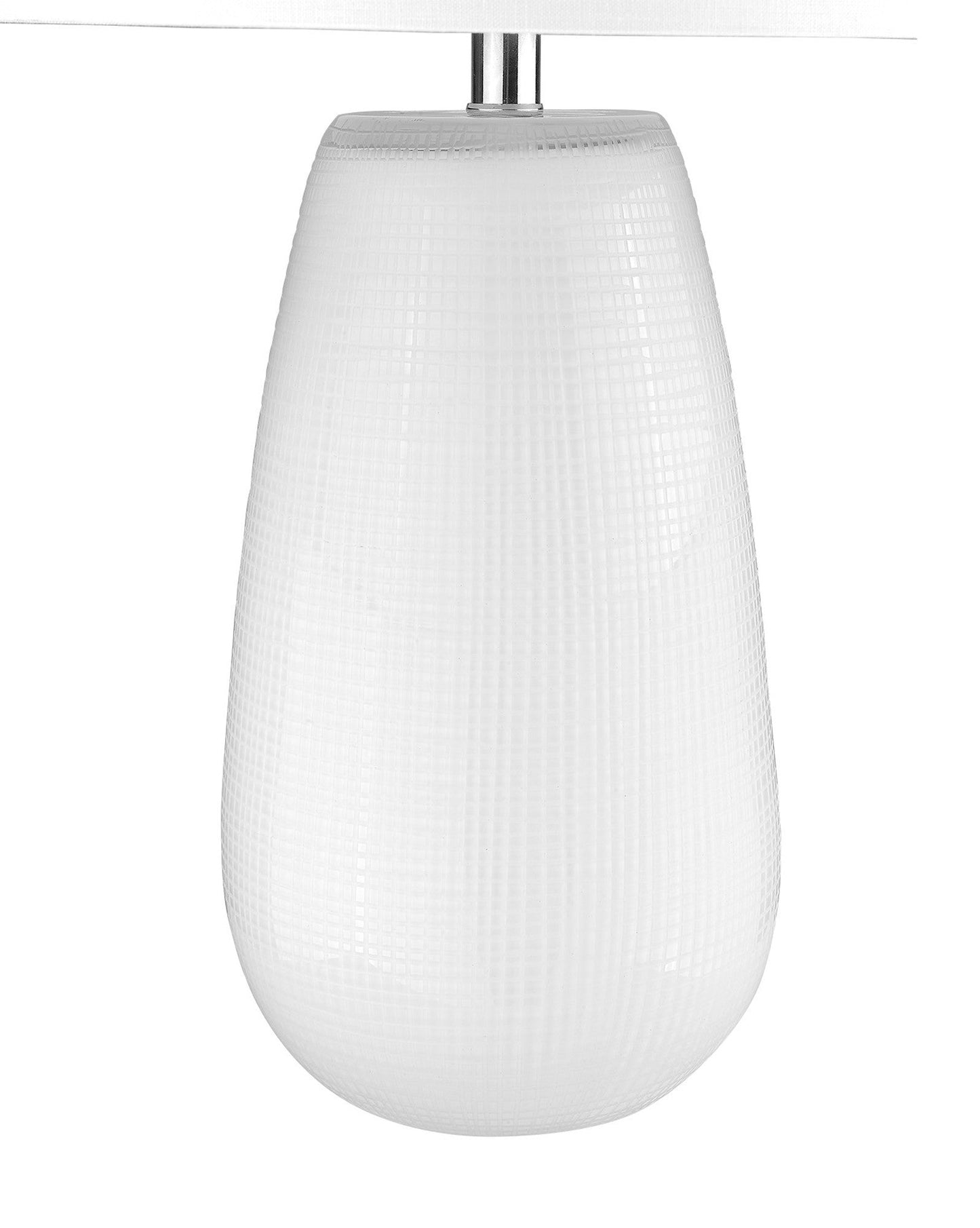 HomeRoots Trend Home 1-Light Table Lamp in White Finish