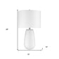 HomeRoots Trend Home 1-Light Table Lamp in White Finish