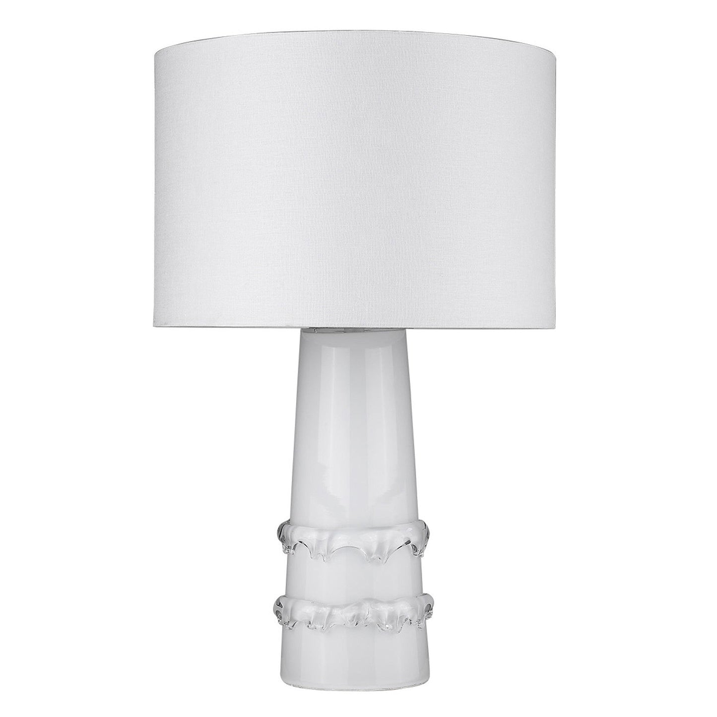 HomeRoots Trend Home 1-Light Table Lamp in White Finish