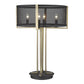 HomeRoots Trend Home 4-Light Table Lamp in Matte Black Finish