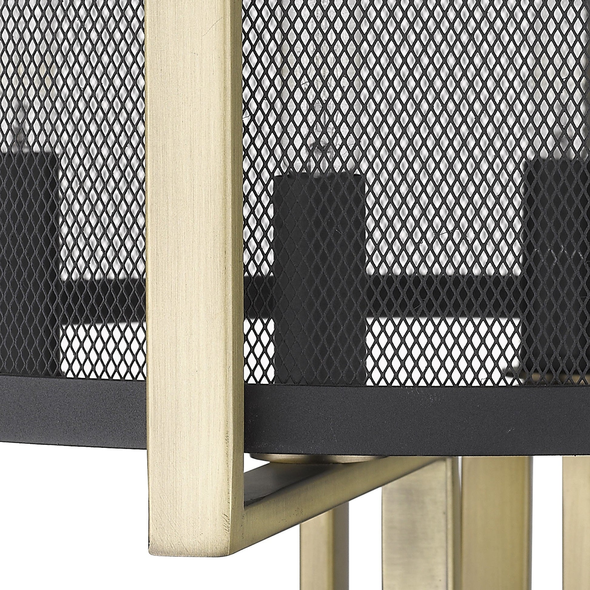 HomeRoots Trend Home 4-Light Table Lamp in Matte Black Finish