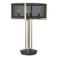 HomeRoots Trend Home 4-Light Table Lamp in Matte Black Finish