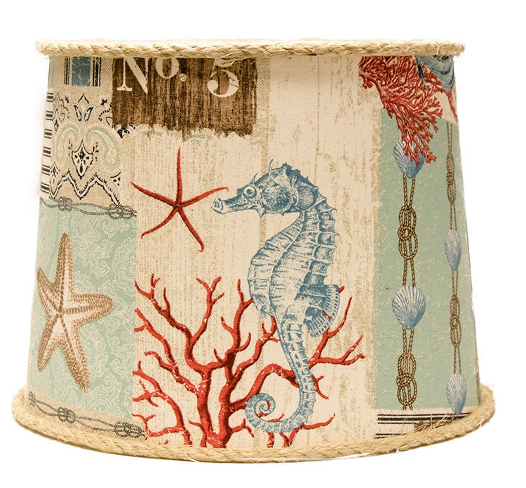 HomeRoots Tropical Beauty Of The Sea Table Lamp With Rustic White Finish