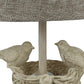 HomeRoots Two Birds and Nest Accent Lamp in White Finish