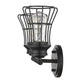 HomeRoots Two Light Cage Wall Sconce in Matte Black Finish