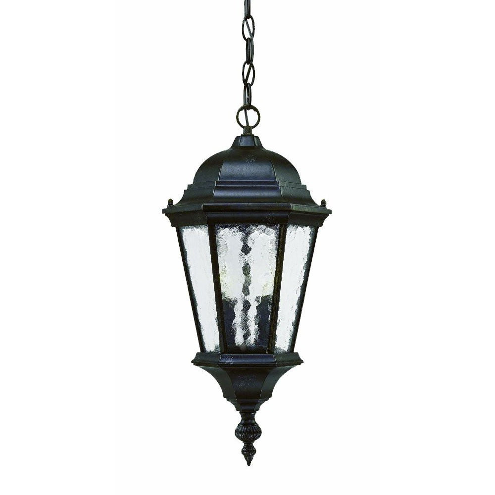 HomeRoots Two Light Carousel Lantern Hanging Light in Brown Finish