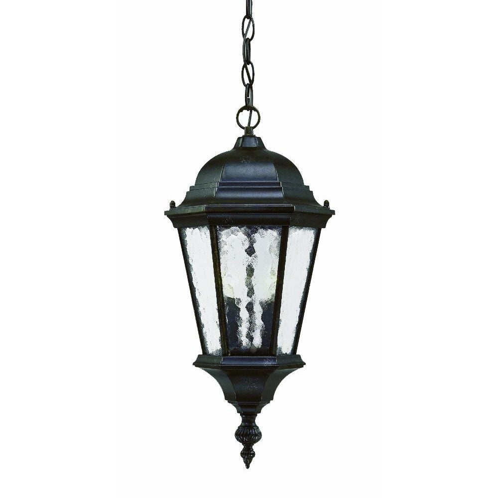 HomeRoots Two Light Carousel Lantern Hanging Light in Brown Finish