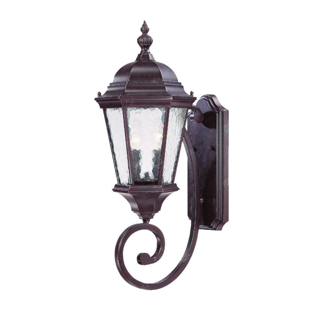 HomeRoots Two Light Carousel Lantern Wall Light in Brown Finish
