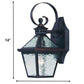 HomeRoots Two Light Hammered Glass Wall Light With Antique Bronze Finish
