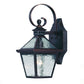 HomeRoots Two Light Hammered Glass Wall Light With Antique Bronze Finish