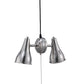 HomeRoots Two Light Industrial Hanging Light in Silver Finish