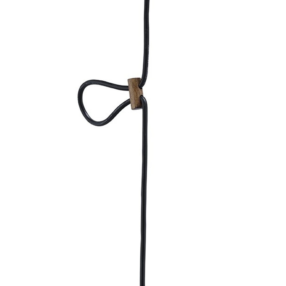 HomeRoots Two Light Industrial Hanging Light in Silver Finish