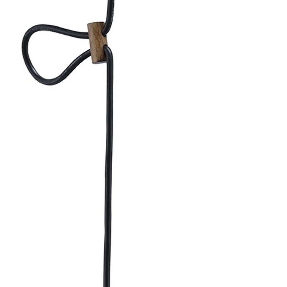 HomeRoots Two Light Industrial Hanging Light in Silver Finish