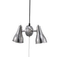 HomeRoots Two Light Industrial Hanging Light in Silver Finish