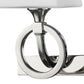 HomeRoots Two Light Wall Light With Frosted Glass Shade and Silver Metal Finish