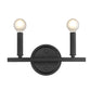 HomeRoots Two Light Wall Sconce in Matte Black Finish