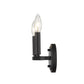 HomeRoots Two Light Wall Sconce in Matte Black Finish