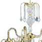 HomeRoots Two Tier Hanging Chandelier Light With Crystal Accents and Gold Finish