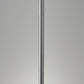 HomeRoots Uplighting Torchiere With Frosted Glass Shade in Brushed Steel Finish