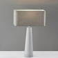 HomeRoots Urban Edge Table Lamp in White Metal Finish