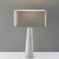 HomeRoots Urban Edge Table Lamp in White Metal Finish