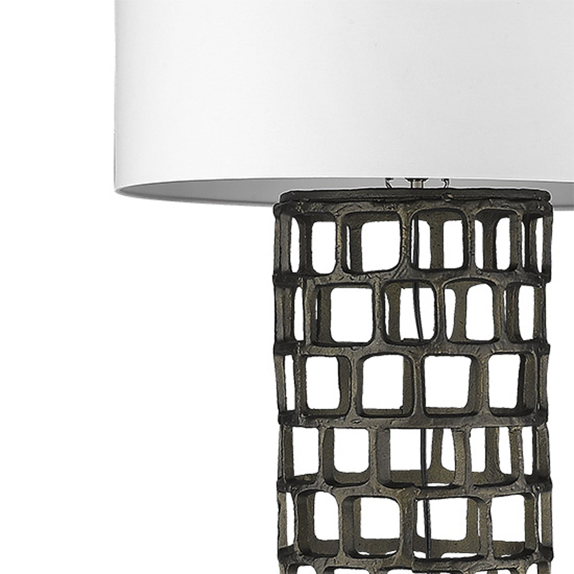 HomeRoots Vallin 1-Light Floor Lamp With Black Gold Finish