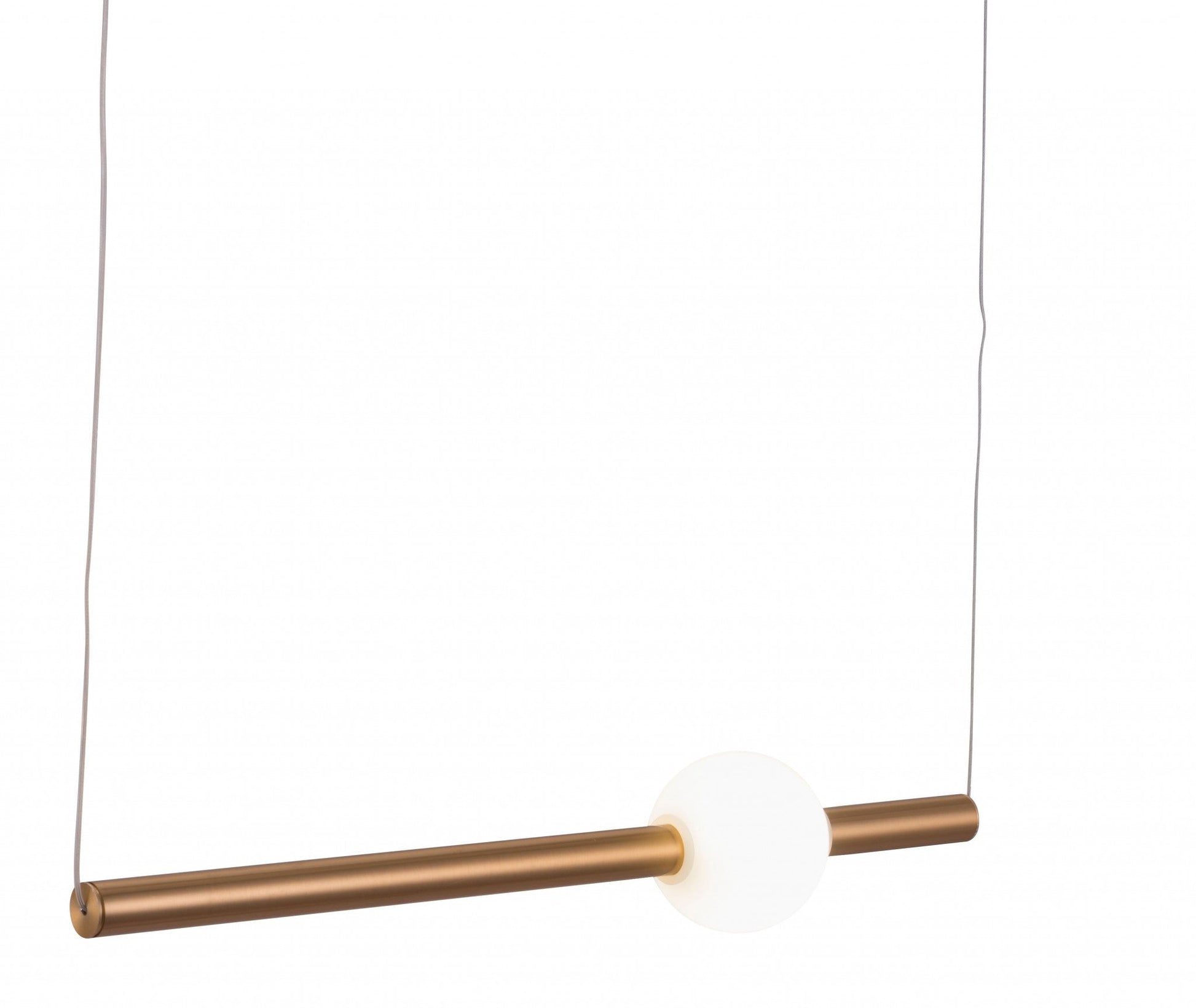 HomeRoots Vertical Cylinder Lamp in Gold Finish