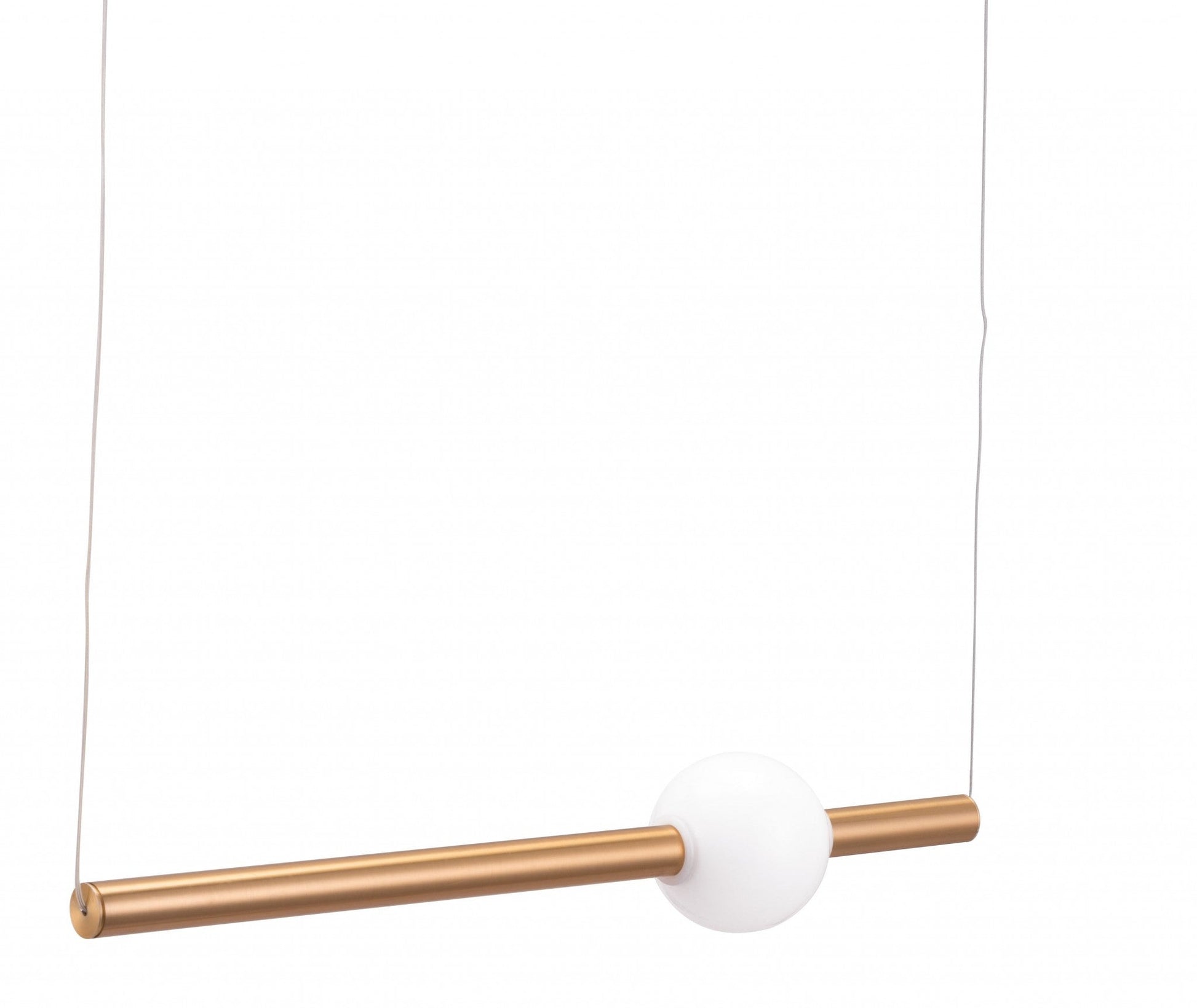 HomeRoots Vertical Cylinder Lamp in Gold Finish