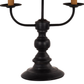 HomeRoots Vintage Double Candle Table Lamp in Black Finish