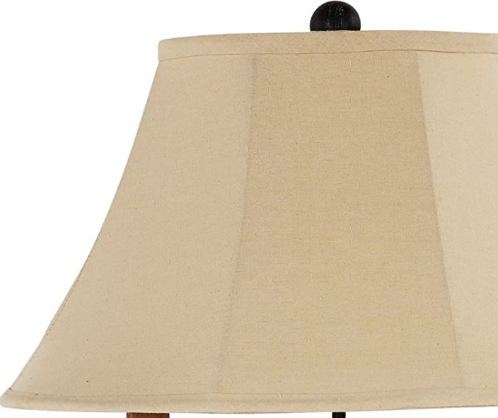 HomeRoots Vintage Double Candle Table Lamp in Black Finish