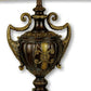 HomeRoots Vintage Ornamental Table Lamp with Beige Shade in Brown Finish