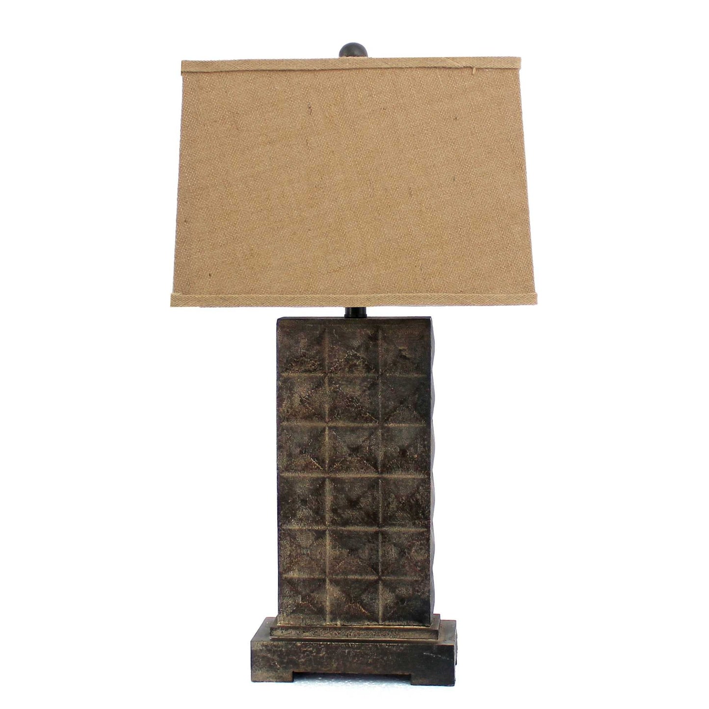 HomeRoots Vintage Table Lamp With Metal Pedestal In Brown